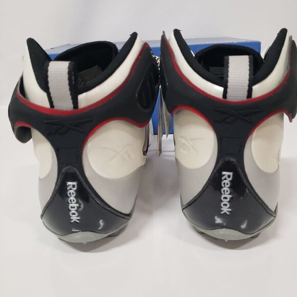 Reebok Men\'s Bulldodge Mid M2 III KFS Lacrosse Cleats in White/Black/Red Size 14